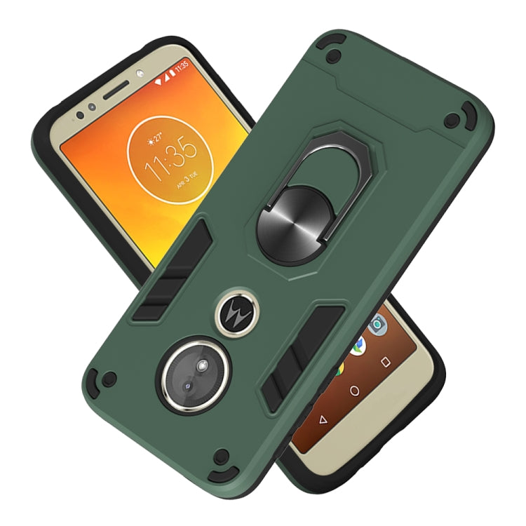 For Motorola Moto E5(EU Version) / G6 Play 2 in 1 Armour Series PC + TPU Protective Case with Ring Holder