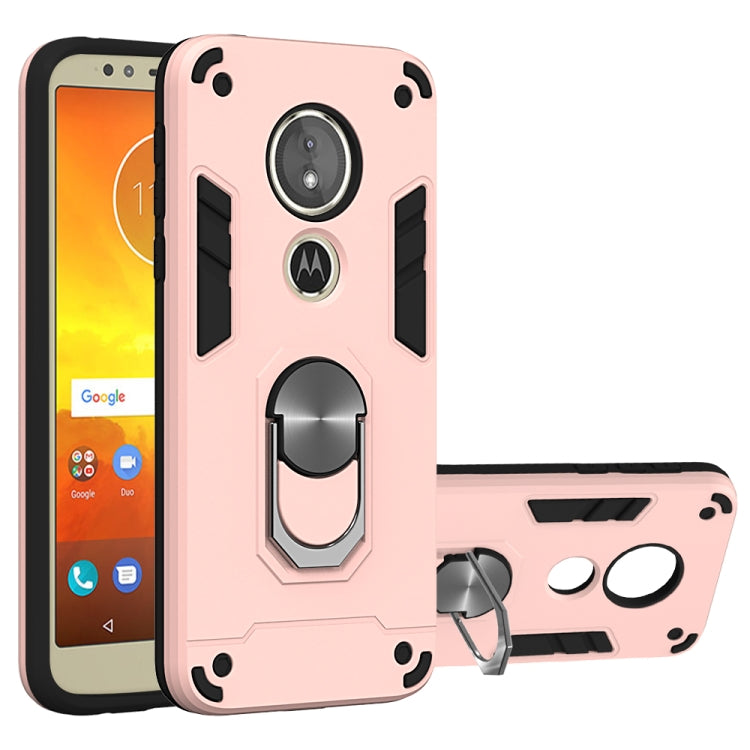 For Motorola Moto E5(EU Version) / G6 Play 2 in 1 Armour Series PC + TPU Protective Case with Ring Holder