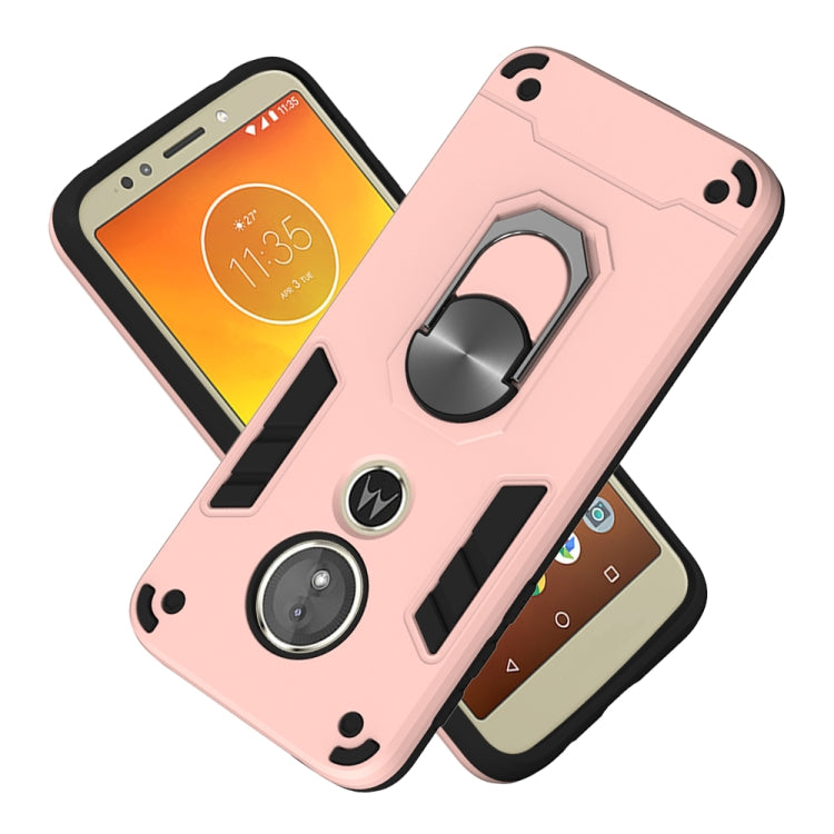 For Motorola Moto E5(EU Version) / G6 Play 2 in 1 Armour Series PC + TPU Protective Case with Ring Holder