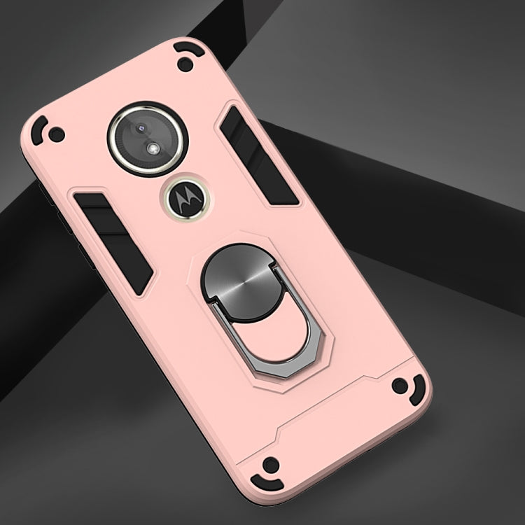 For Motorola Moto E5(EU Version) / G6 Play 2 in 1 Armour Series PC + TPU Protective Case with Ring Holder