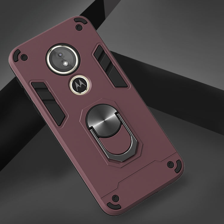For Motorola Moto E5(EU Version) / G6 Play 2 in 1 Armour Series PC + TPU Protective Case with Ring Holder