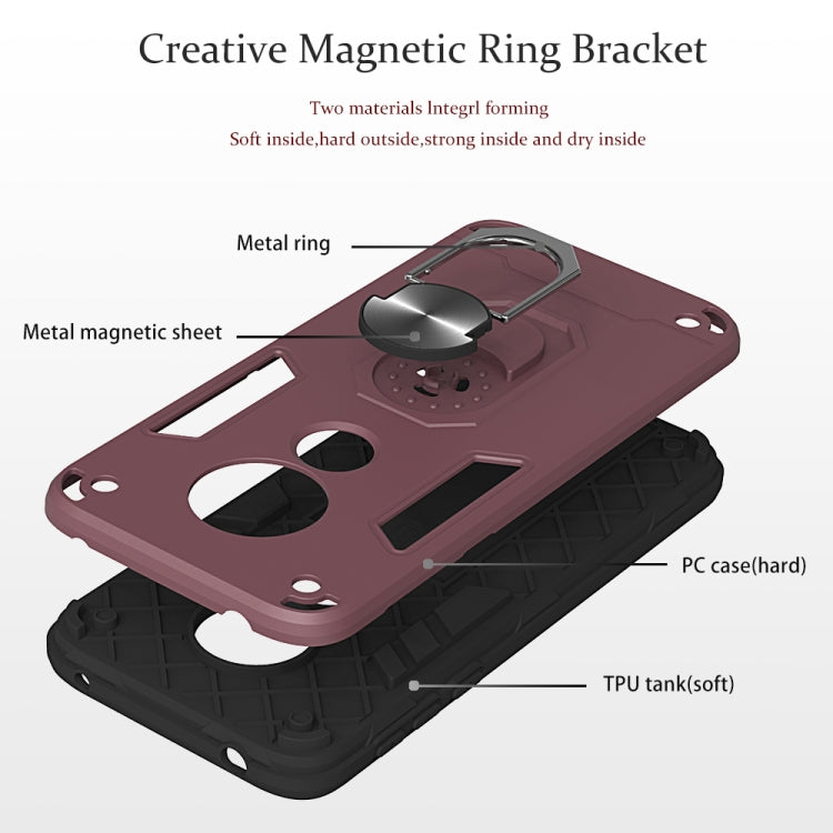 For Motorola Moto E5(EU Version) / G6 Play 2 in 1 Armour Series PC + TPU Protective Case with Ring Holder