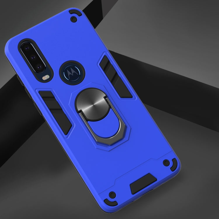 For Motorola Moto P40 Power 2 in 1 Armour Series PC + TPU Protective Case with Ring Holder