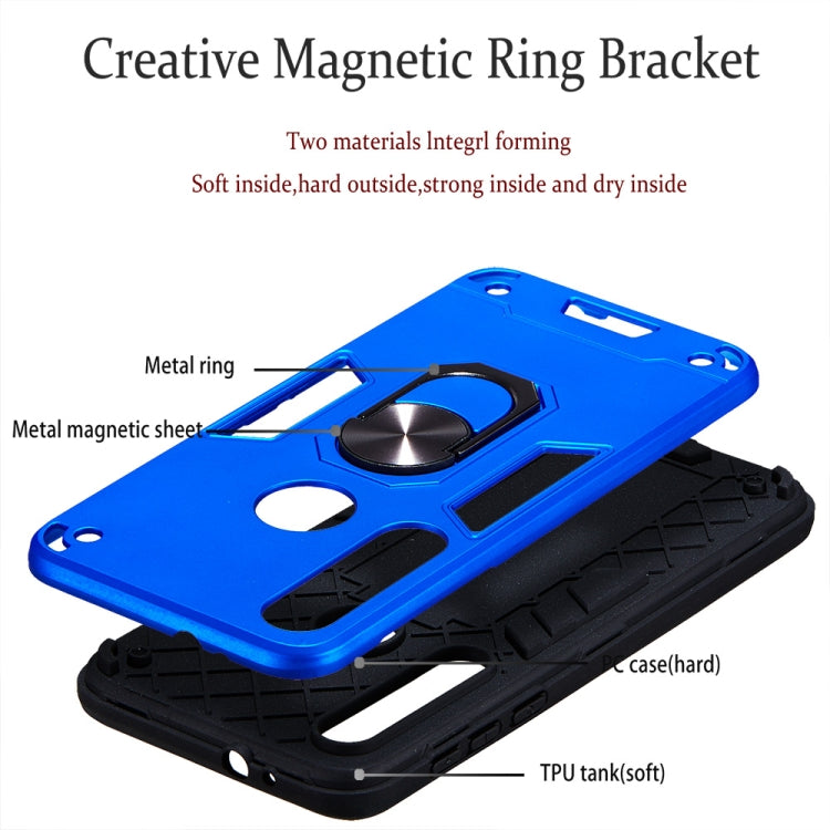For Motorola One Macro / Moto G8 Play 2 in 1 Armour Series PC + TPU Protective Case with Ring Holder