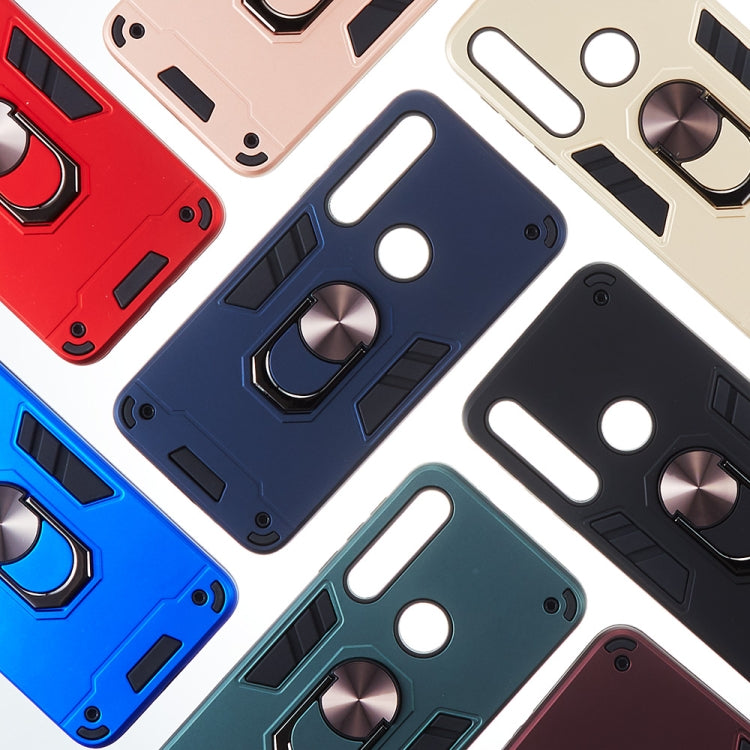For Motorola One Macro / Moto G8 Play 2 in 1 Armour Series PC + TPU Protective Case with Ring Holder