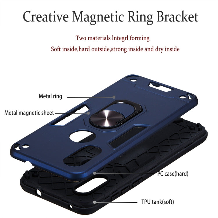 For Motorola Moto P40 2 in 1 Armour Series PC + TPU Protective Case with Ring Holder