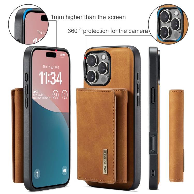 For iPhone 16 Pro Max DG.MING M1 Series 3-Fold Multi Card Wallet Leather Phone Case