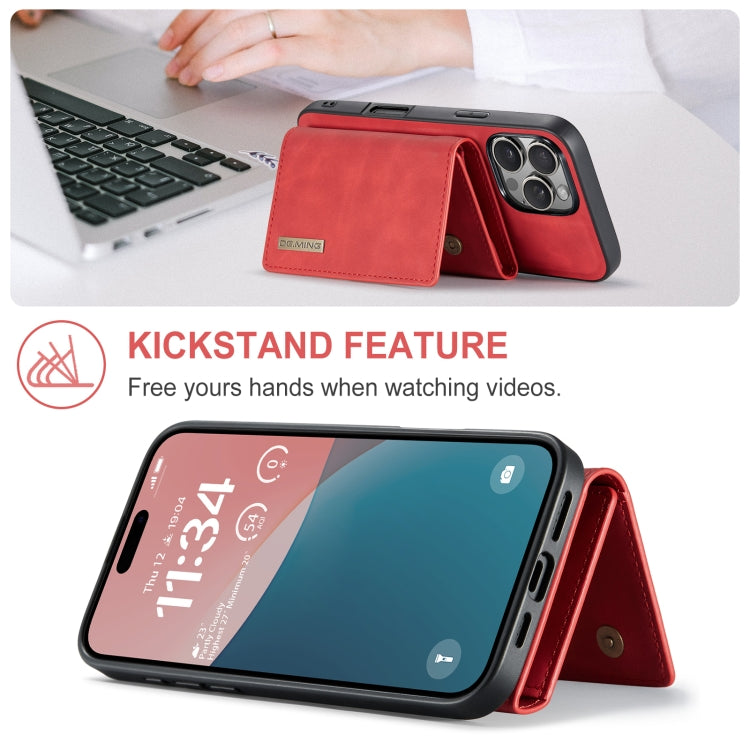 For iPhone 16 Pro Max DG.MING M1 Series 3-Fold Multi Card Wallet Leather Phone Case