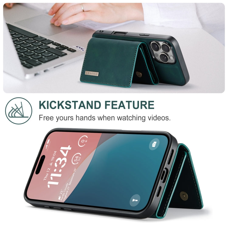 For iPhone 16 Pro Max DG.MING M1 Series 3-Fold Multi Card Wallet Leather Phone Case