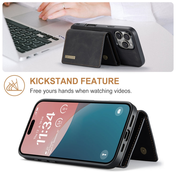 For iPhone 16 Pro DG.MING M1 Series 3-Fold Multi Card Wallet Leather Phone Case