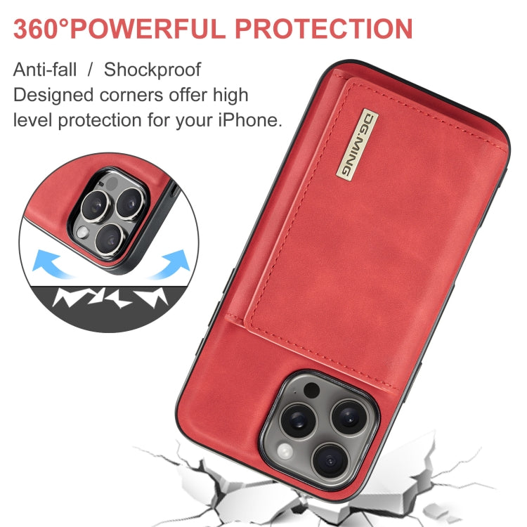 For iPhone 16 Pro DG.MING M1 Series 3-Fold Multi Card Wallet Leather Phone Case