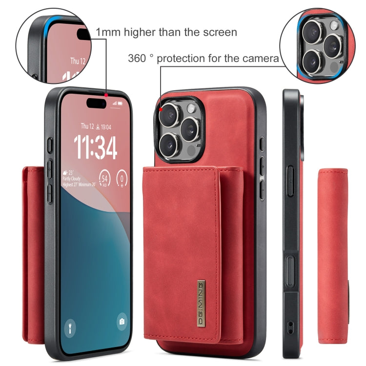 For iPhone 16 Pro DG.MING M1 Series 3-Fold Multi Card Wallet Leather Phone Case
