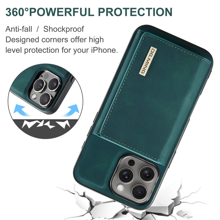 For iPhone 16 Pro DG.MING M1 Series 3-Fold Multi Card Wallet Leather Phone Case