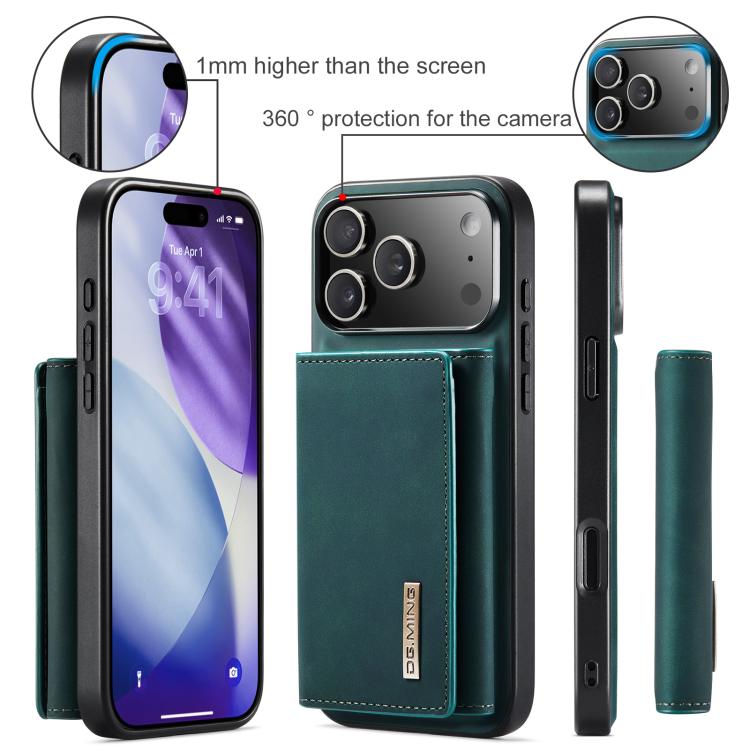 For iPhone 17 Pro Max DG.MING M1 Series 3-Fold Multi Card Wallet Leather Phone Case