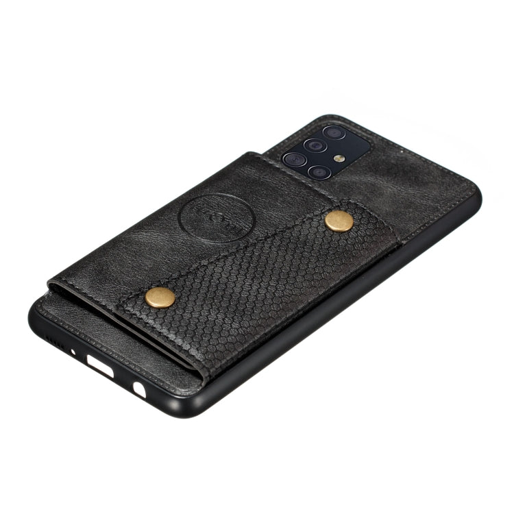 For Samsung Galaxy A31 Double Buckle PU + TPU Shockproof Magnetic Protective Case with Card Slot