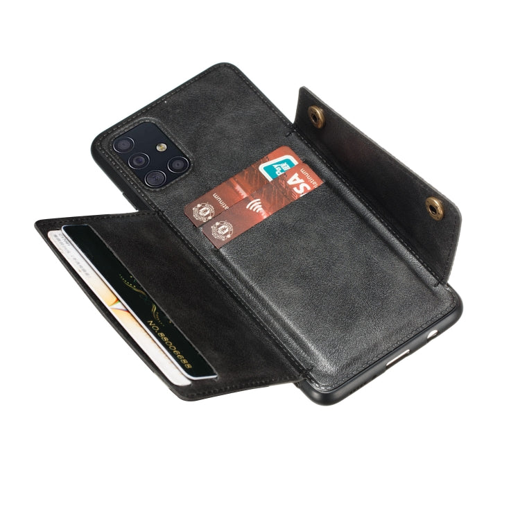 For Samsung Galaxy A31 Double Buckle PU + TPU Shockproof Magnetic Protective Case with Card Slot