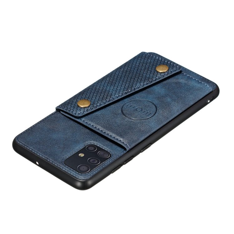 For Samsung Galaxy A31 Double Buckle PU + TPU Shockproof Magnetic Protective Case with Card Slot