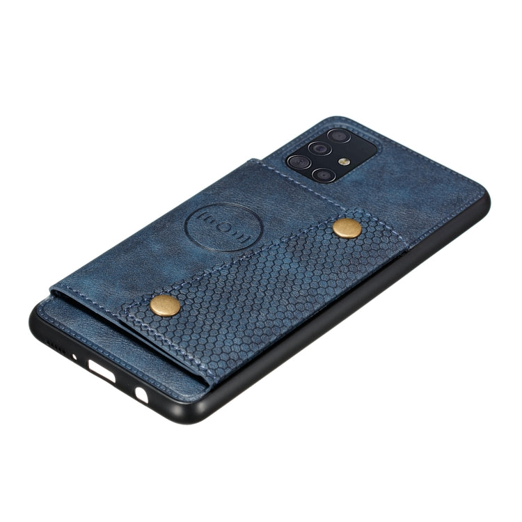 For Samsung Galaxy A31 Double Buckle PU + TPU Shockproof Magnetic Protective Case with Card Slot