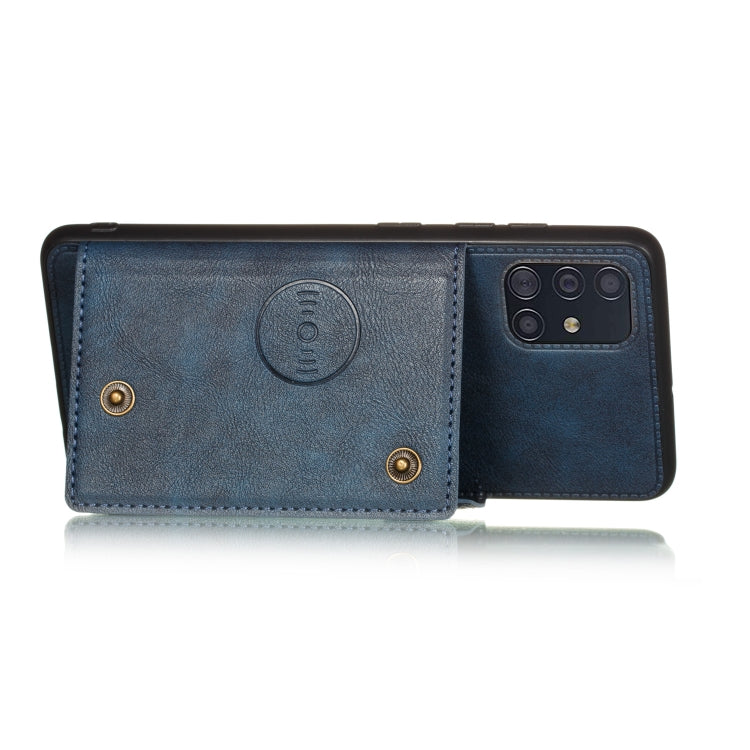 For Samsung Galaxy A31 Double Buckle PU + TPU Shockproof Magnetic Protective Case with Card Slot
