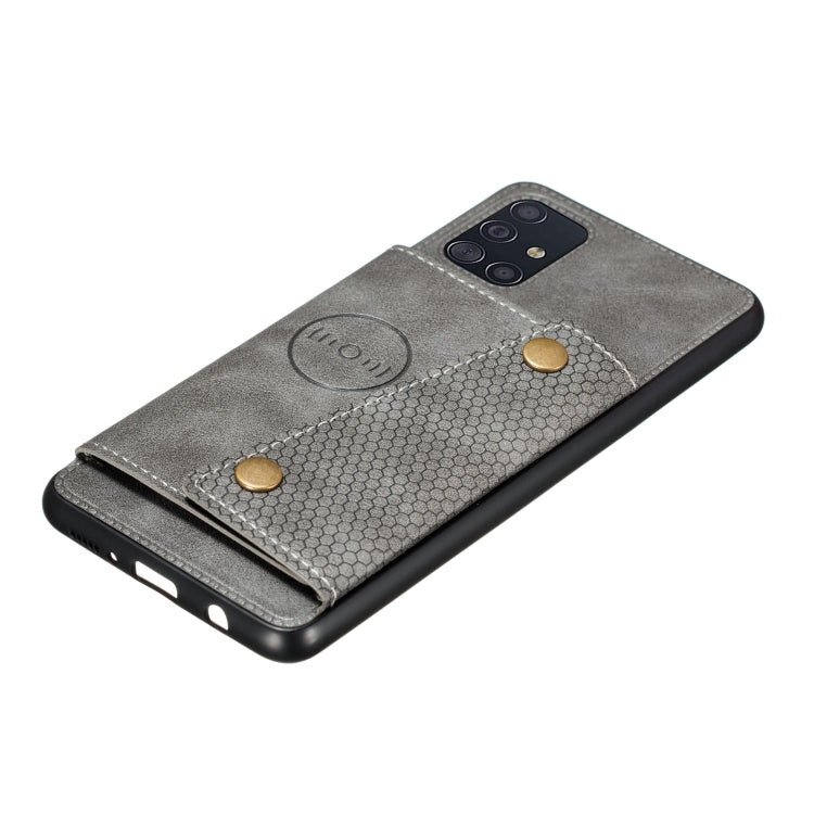 For Samsung Galaxy A31 Double Buckle PU + TPU Shockproof Magnetic Protective Case with Card Slot