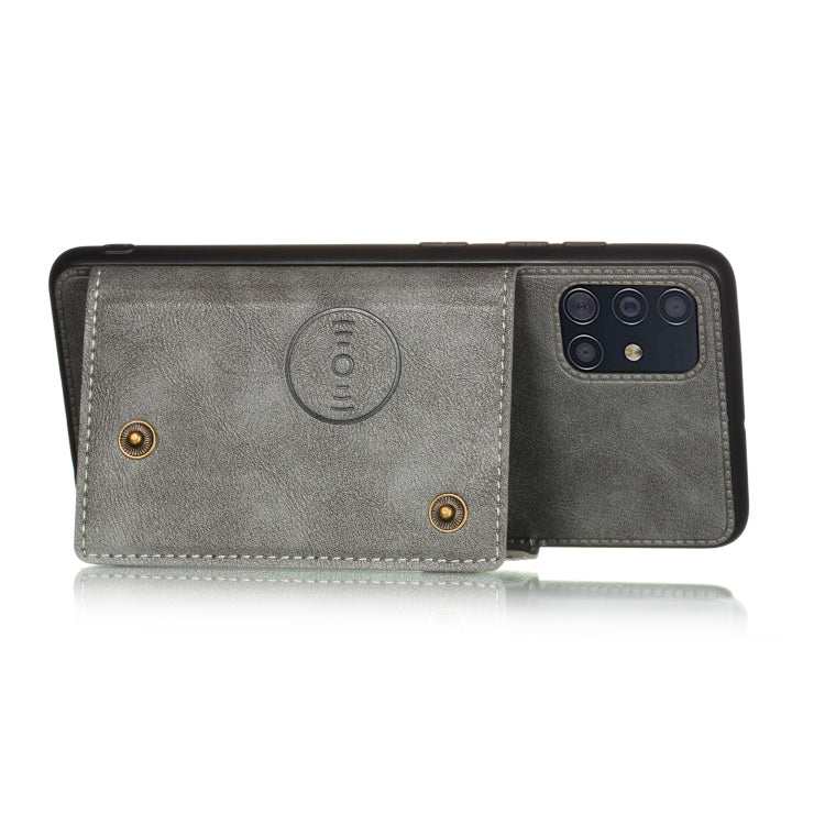 For Samsung Galaxy A31 Double Buckle PU + TPU Shockproof Magnetic Protective Case with Card Slot