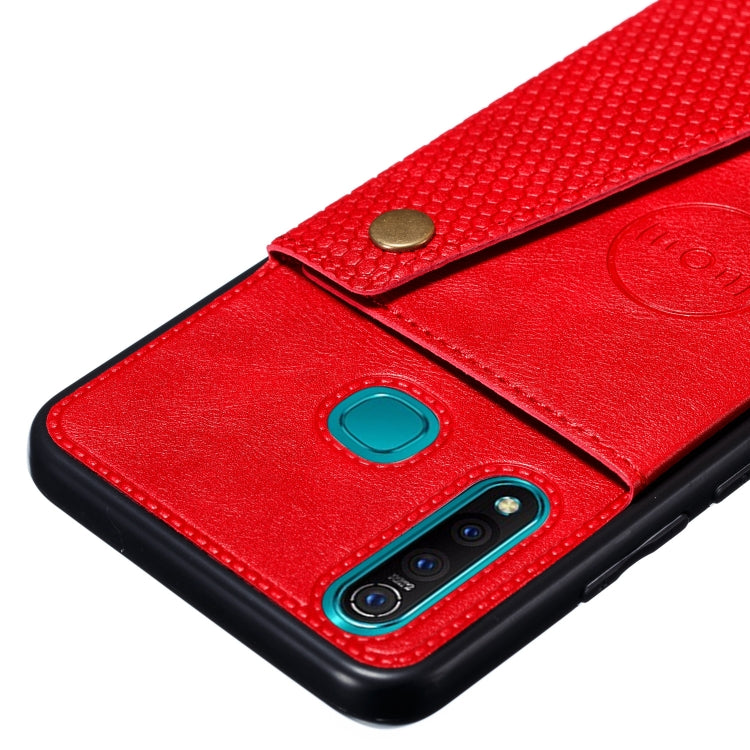 For vivo Y19 Double Buckle PU + TPU Shockproof Magnetic Protective Case with Card Slot