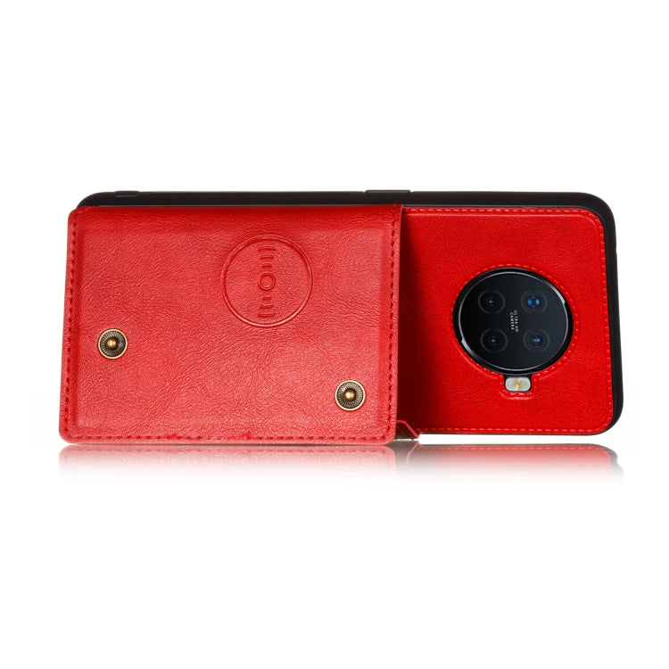 For OPPO Ace2 Double Buckle PU + TPU Shockproof Magnetic Protective Case with Card Slot