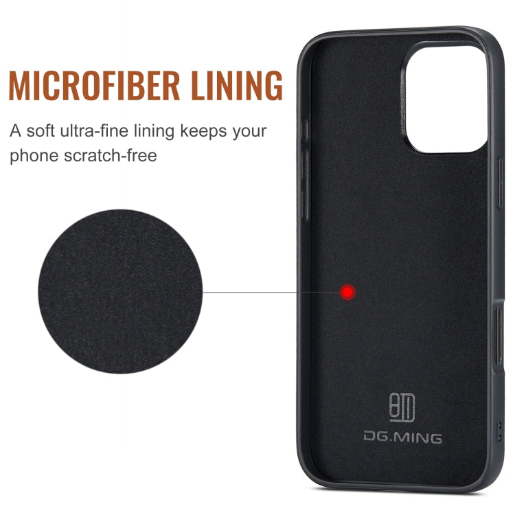 For iPhone 16 Pro Max DG.MING M2 Series 3-Fold Card Bag Wallet Leather Phone Case