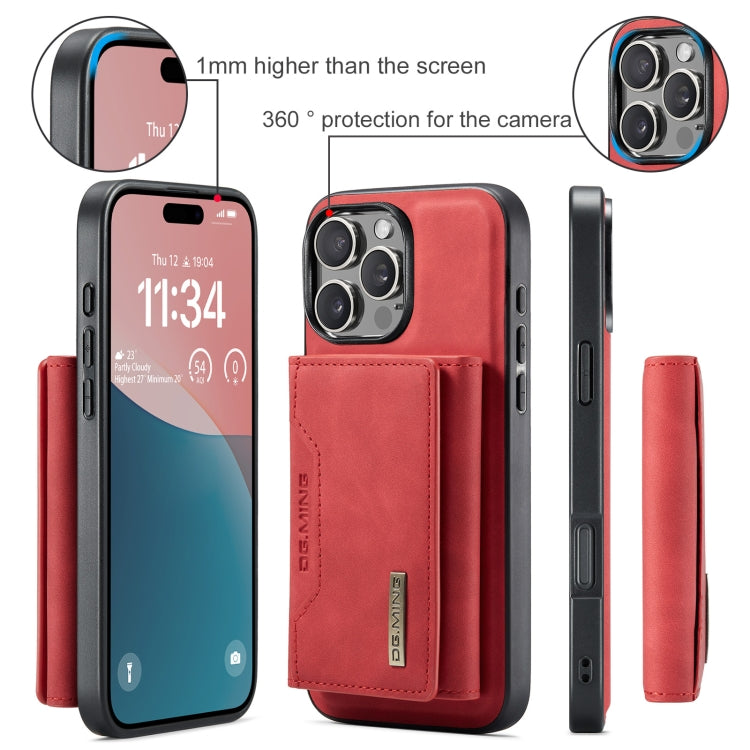 For iPhone 16 Pro Max DG.MING M2 Series 3-Fold Card Bag Wallet Leather Phone Case