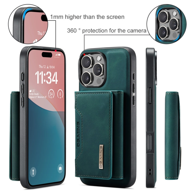 For iPhone 16 Pro Max DG.MING M2 Series 3-Fold Card Bag Wallet Leather Phone Case