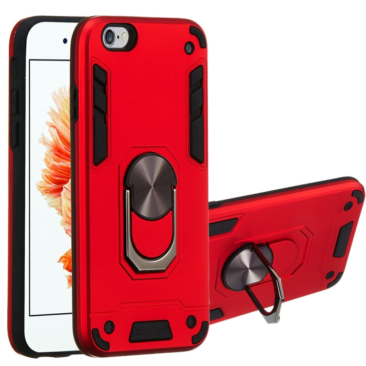 For iPhone 6 / 6s 2 in 1 Armour Series PC + TPU Protective Case with Ring Holder