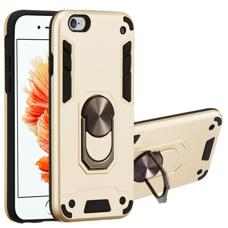 For iPhone 6 / 6s 2 in 1 Armour Series PC + TPU Protective Case with Ring Holder