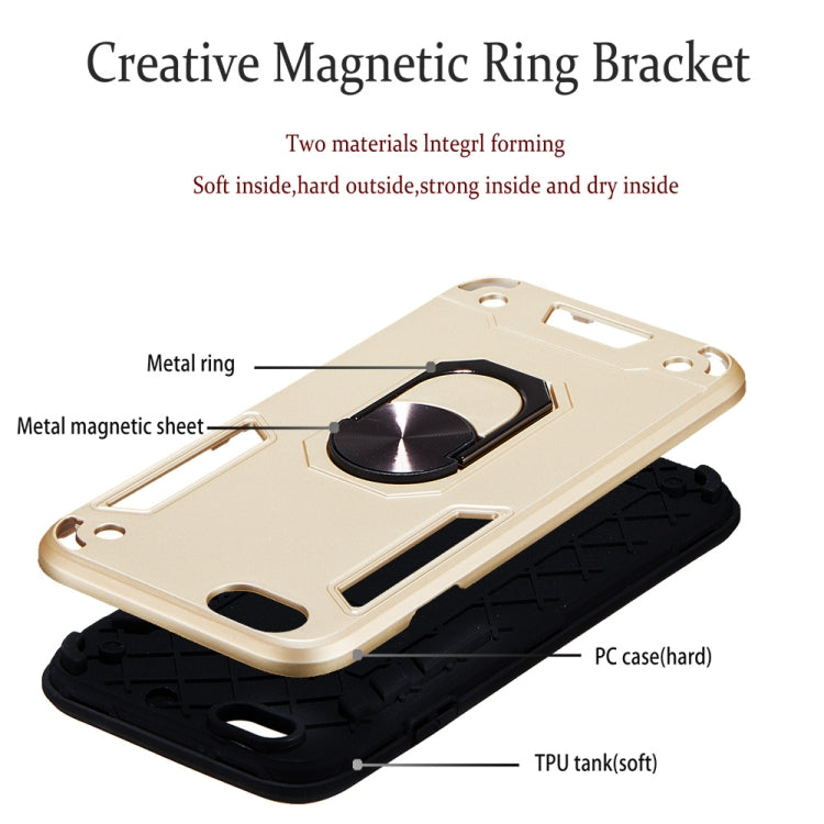 For iPhone 6 / 6s 2 in 1 Armour Series PC + TPU Protective Case with Ring Holder