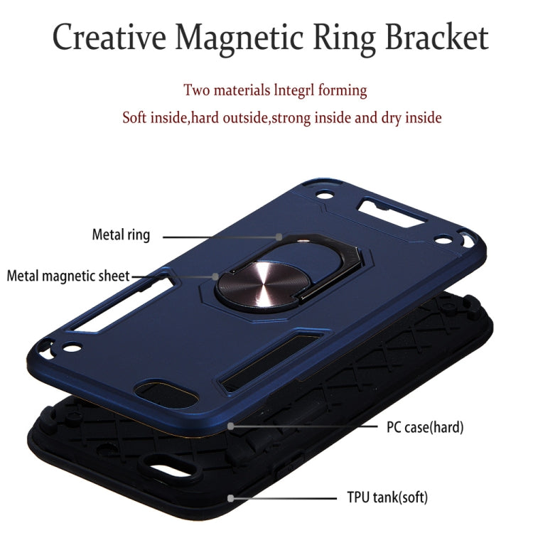 For iPhone 6 / 6s 2 in 1 Armour Series PC + TPU Protective Case with Ring Holder
