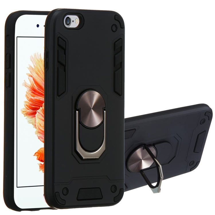 For iPhone 6 / 6s 2 in 1 Armour Series PC + TPU Protective Case with Ring Holder
