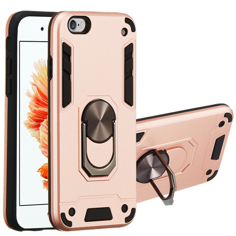 For iPhone 6 / 6s 2 in 1 Armour Series PC + TPU Protective Case with Ring Holder