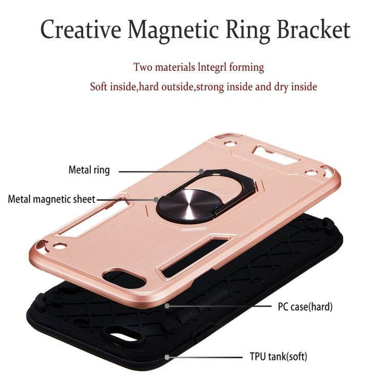 For iPhone 6 / 6s 2 in 1 Armour Series PC + TPU Protective Case with Ring Holder