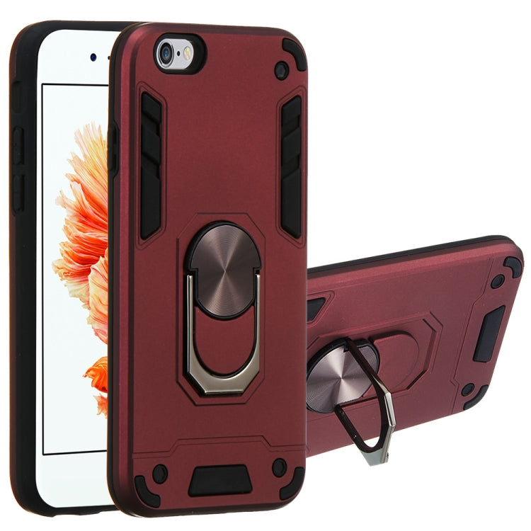 For iPhone 6 / 6s 2 in 1 Armour Series PC + TPU Protective Case with Ring Holder