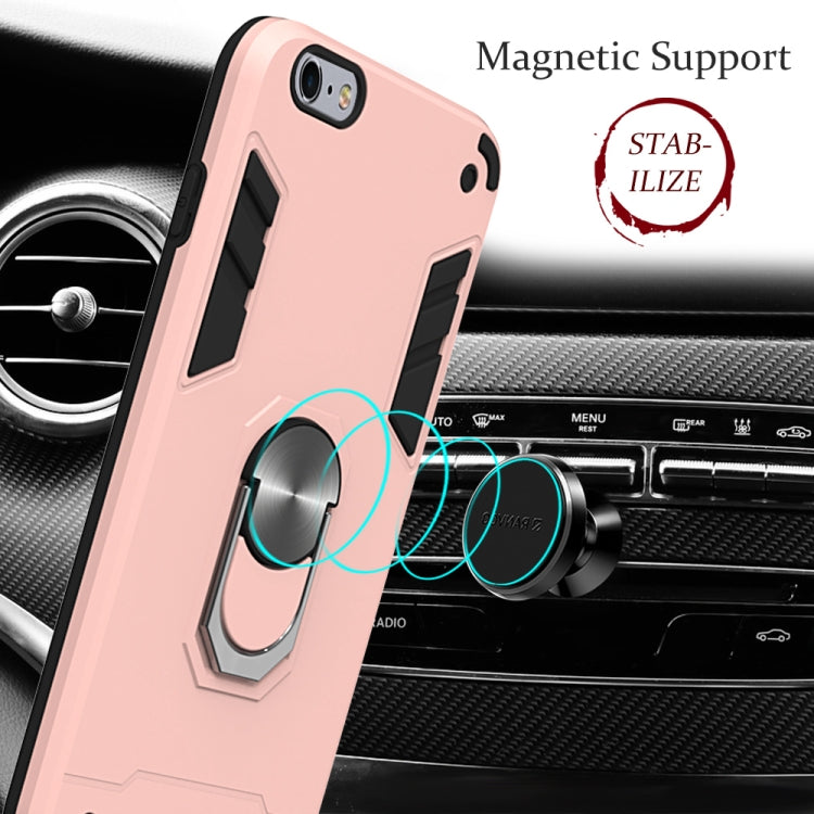 For iPhone 6 Plus / 6s Plus 2 in 1 Armour Series PC + TPU Protective Case with Ring Holder