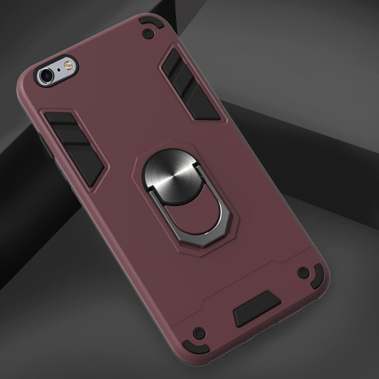 For iPhone 6 Plus / 6s Plus 2 in 1 Armour Series PC + TPU Protective Case with Ring Holder