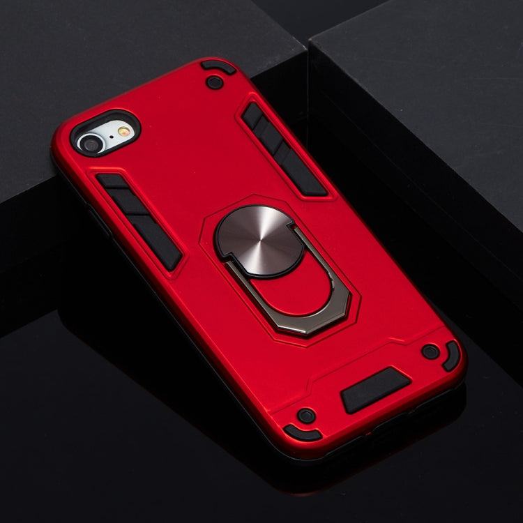 For iPhone SE 2022 / SE 2020 / 8 / 7 2 in 1 Armour Series PC + TPU Protective Case with Ring Holder