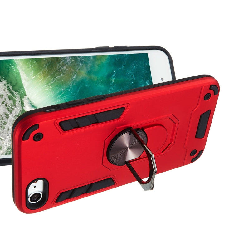For iPhone SE 2022 / SE 2020 / 8 / 7 2 in 1 Armour Series PC + TPU Protective Case with Ring Holder