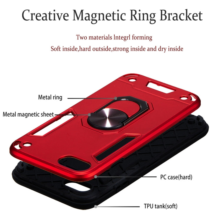 For iPhone SE 2022 / SE 2020 / 8 / 7 2 in 1 Armour Series PC + TPU Protective Case with Ring Holder