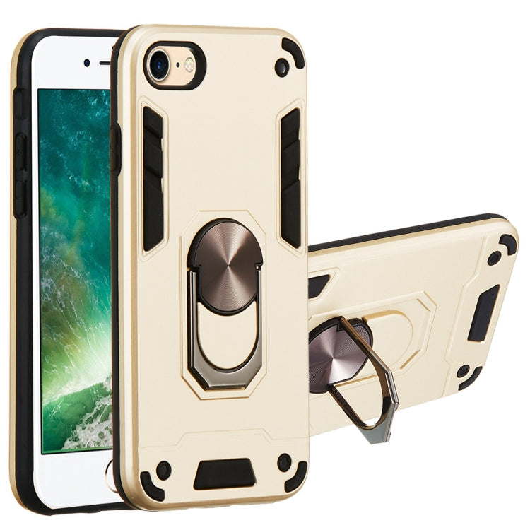 For iPhone SE 2022 / SE 2020 / 8 / 7 2 in 1 Armour Series PC + TPU Protective Case with Ring Holder