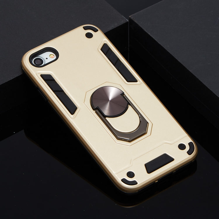 For iPhone SE 2022 / SE 2020 / 8 / 7 2 in 1 Armour Series PC + TPU Protective Case with Ring Holder