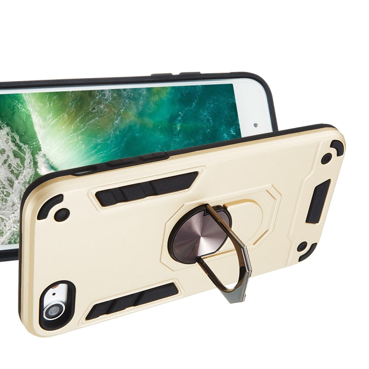 For iPhone SE 2022 / SE 2020 / 8 / 7 2 in 1 Armour Series PC + TPU Protective Case with Ring Holder