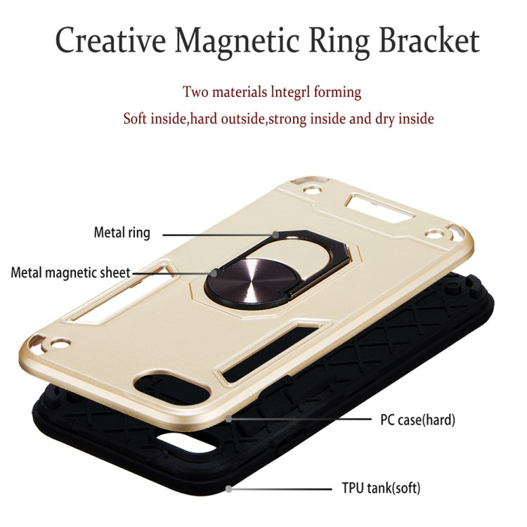 For iPhone SE 2022 / SE 2020 / 8 / 7 2 in 1 Armour Series PC + TPU Protective Case with Ring Holder