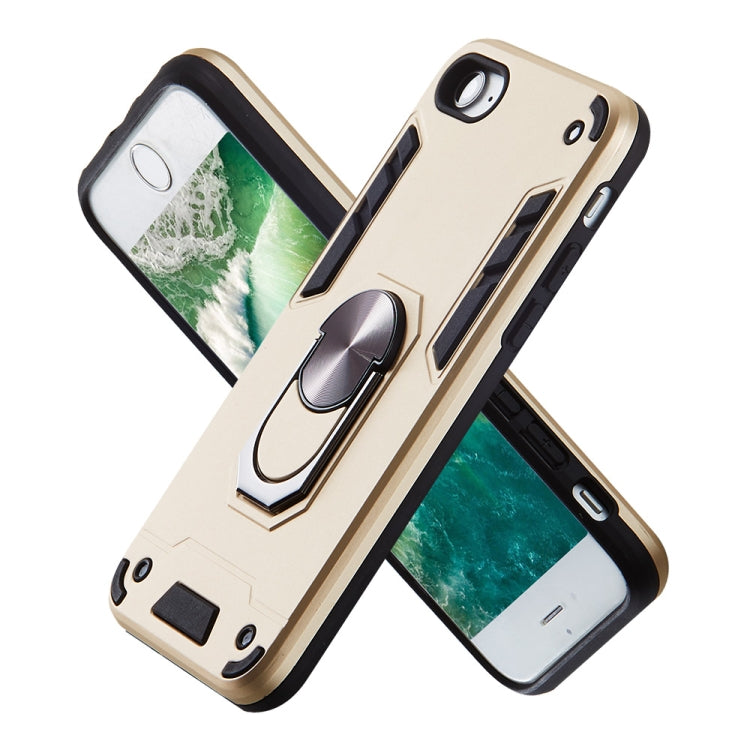 For iPhone SE 2022 / SE 2020 / 8 / 7 2 in 1 Armour Series PC + TPU Protective Case with Ring Holder
