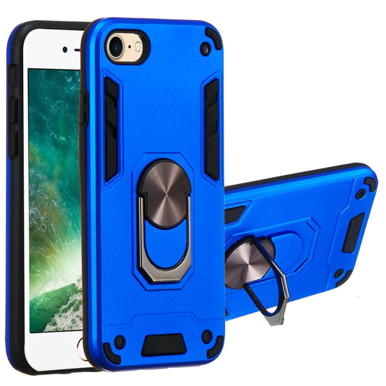 For iPhone SE 2022 / SE 2020 / 8 / 7 2 in 1 Armour Series PC + TPU Protective Case with Ring Holder