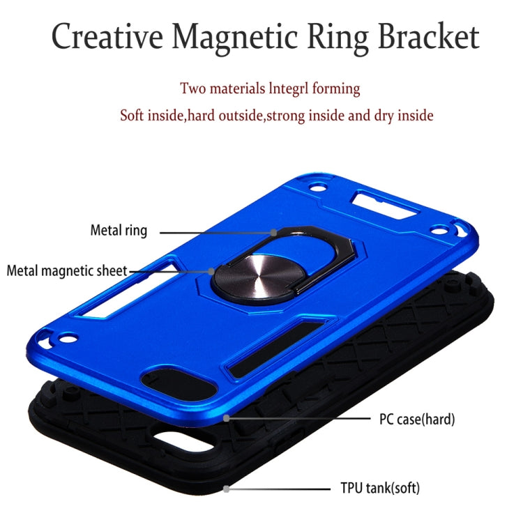 For iPhone SE 2022 / SE 2020 / 8 / 7 2 in 1 Armour Series PC + TPU Protective Case with Ring Holder
